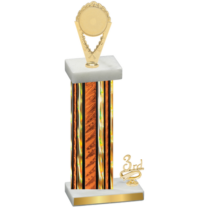 Accented Single Orange Glacier Third Place Insert Trophy