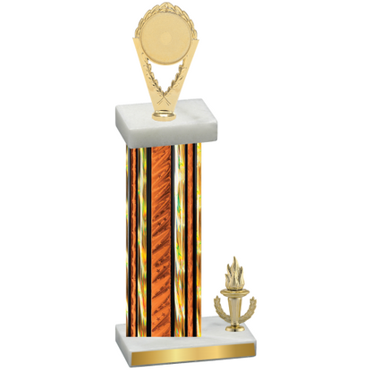 Accented Single Orange Glacier Victory Insert Trophy