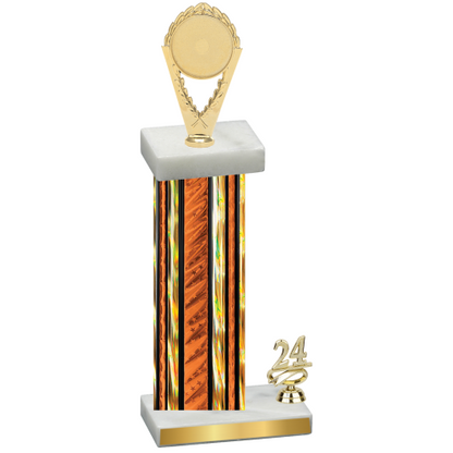 Accented Single Orange Glacier Year Insert Trophy