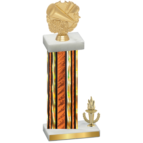 Accented Single Orange Glacier Victory Cheerleading Trophy