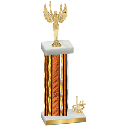 Accented Single Orange Glacier First Place Victory Trophy