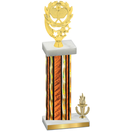 Accented Single Orange Glacier Victory Pickleball Trophy