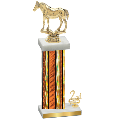 Accented Single Orange Glacier Second Place Horses Trophy