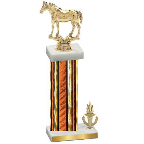 Accented Single Orange Glacier Victory Horses Trophy