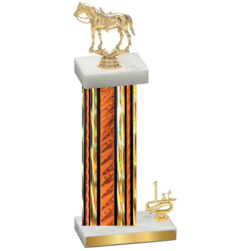 Accented Single Orange Glacier First Place Horses Trophy