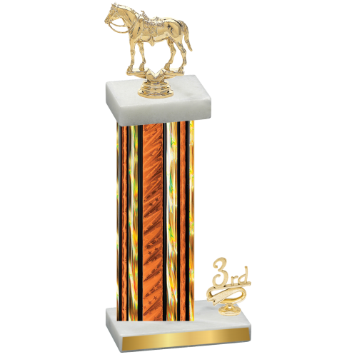 Accented Single Orange Glacier Third Place Horses Trophy