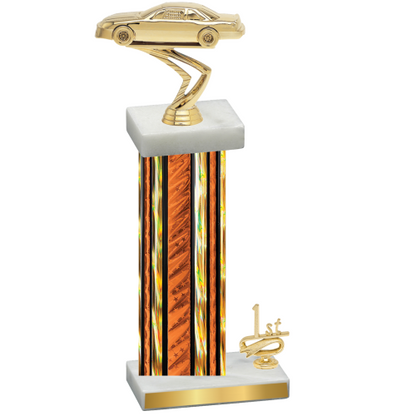 Accented Single Orange Glacier First Place Cars Trophy