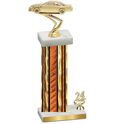 Accented Single Orange Glacier Year Cars Trophy