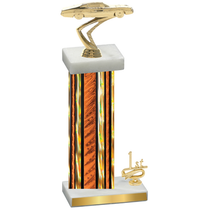 Accented Single Orange Glacier First Place Cars Trophy