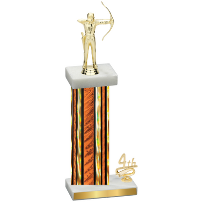 Accented Single Orange Glacier Fourth Place Archery Trophy