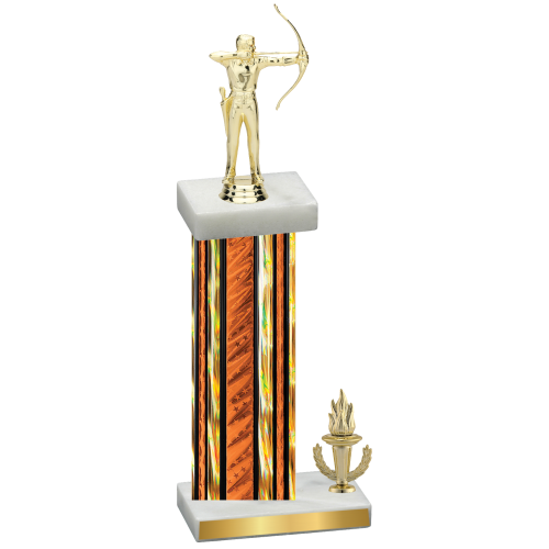 Accented Single Orange Glacier Victory Archery Trophy