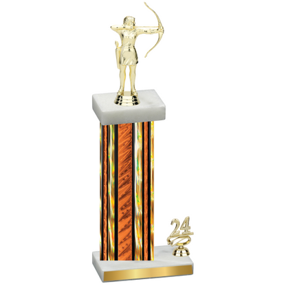 Accented Single Orange Glacier Year Archery Trophy