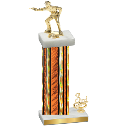 Accented Single Orange Glacier Third Place Shooter Trophy
