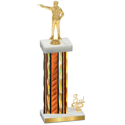 Accented Single Orange Glacier Third Place Shooter Trophy