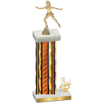 Accented Single Orange Glacier Third Place Skater Trophy