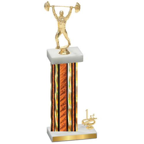 Accented Single Orange Glacier First Place Weights Trophy