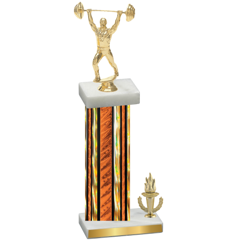 Accented Single Orange Glacier Victory Weights Trophy