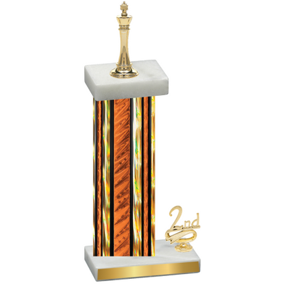 Accented Single Orange Glacier Second Place Chess Trophy