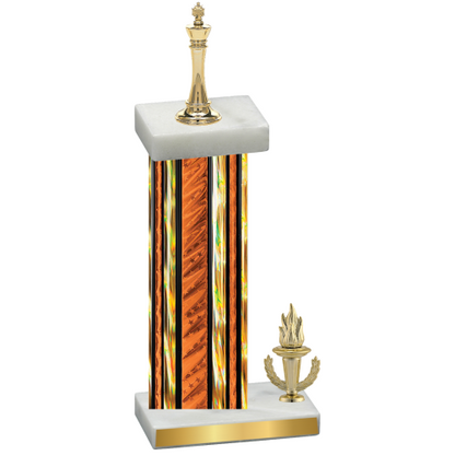 Accented Single Orange Glacier Victory Chess Trophy