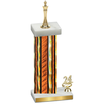 Accented Single Orange Glacier Year Chess Trophy