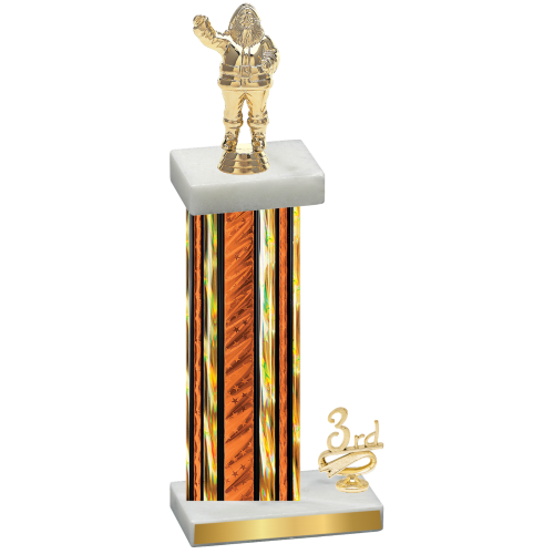 Accented Single Orange Glacier Third Place Holiday Trophy