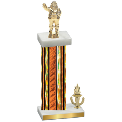 Accented Single Orange Glacier Victory Holiday Trophy