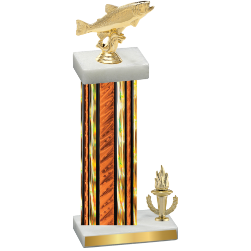 Accented Single Orange Glacier Victory Fishing Trophy