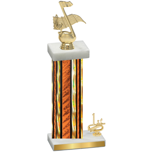 Accented Single Orange Glacier First Place Music Trophy