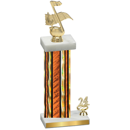 Accented Single Orange Glacier Year Music Trophy