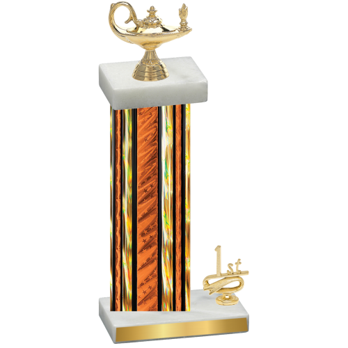 Accented Single Orange Glacier First Place Academics Trophy