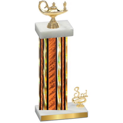 Accented Single Orange Glacier Third Place Academics Trophy