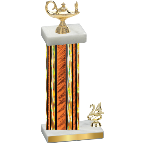 Accented Single Orange Glacier Year Academics Trophy