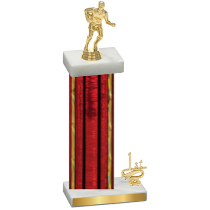 Accented Single Red Glacier First Place Rugby Trophy