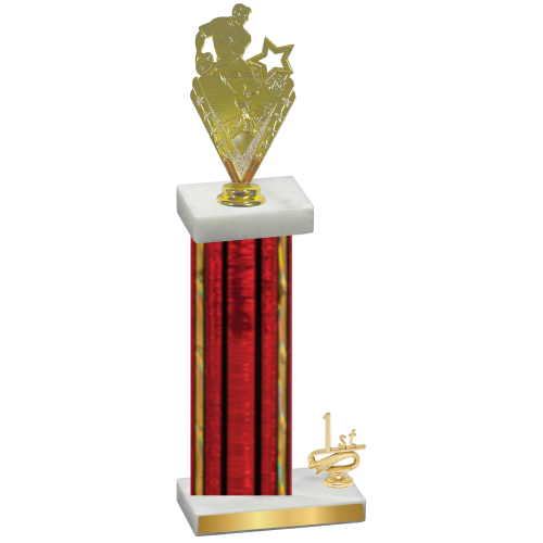 Accented Single Red Glacier First Place Rugby Trophy