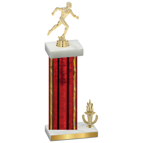 Accented Single Red Glacier Victory Running Trophy