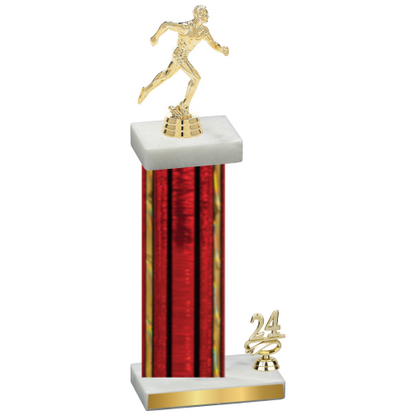 Accented Single Red Glacier Year Running Trophy