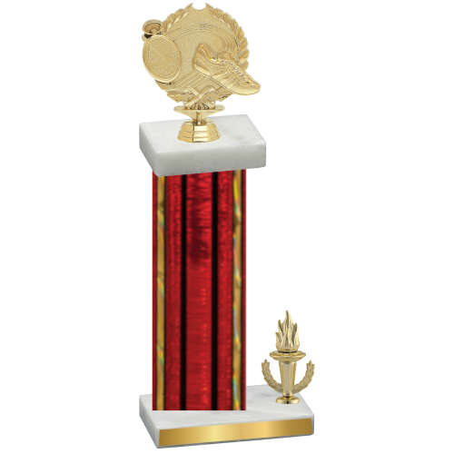 Accented Single Red Glacier Victory Running Trophy