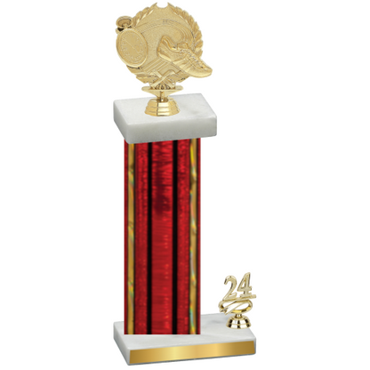 Accented Single Red Glacier Year Running Trophy