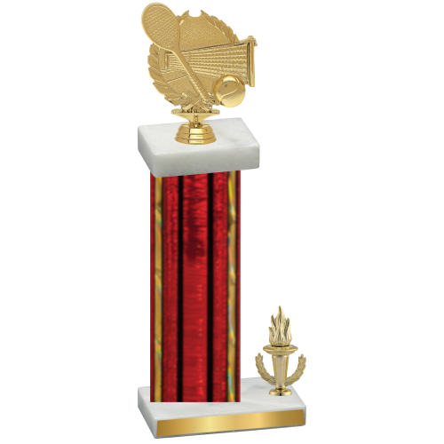 Accented Single Red Glacier Victory Tennis Trophy