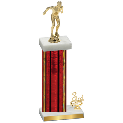 Accented Single Red Glacier Third Place Swimming Trophy
