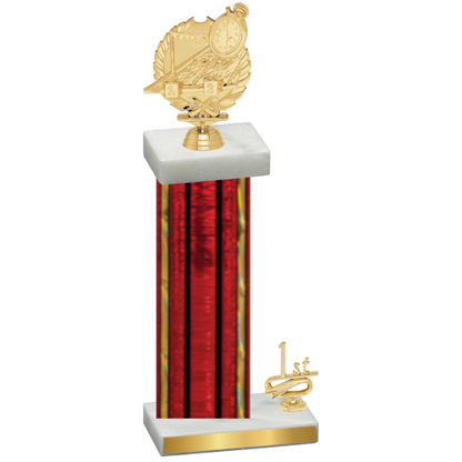 Accented Single Red Glacier First Place Swimming Trophy