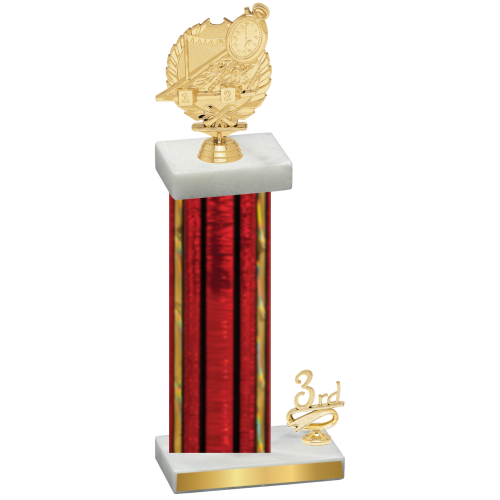 Accented Single Red Glacier Third Place Swimming Trophy