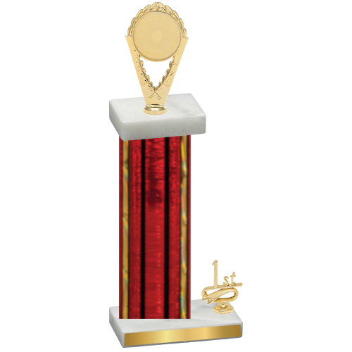 Accented Single Red Glacier First Place Insert Trophy