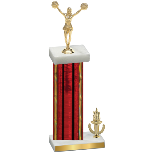 Accented Single Red Glacier Victory Cheerleading Trophy