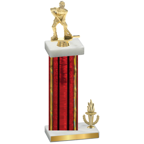Accented Single Red Glacier Victory Hockey Trophy