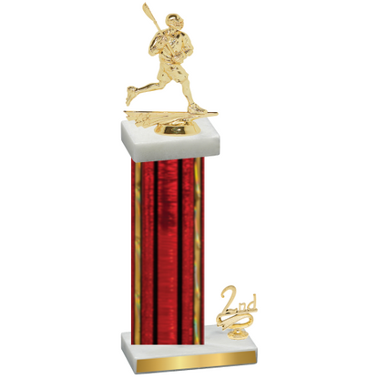 Accented Single Red Glacier Second Place Lacrosse Trophy