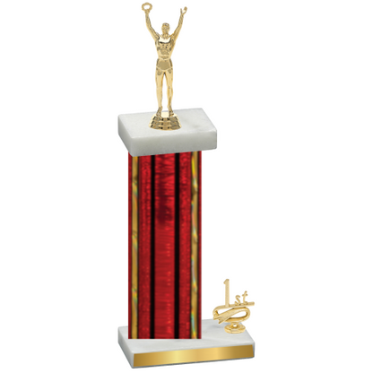 Accented Single Red Glacier First Place Victory Trophy