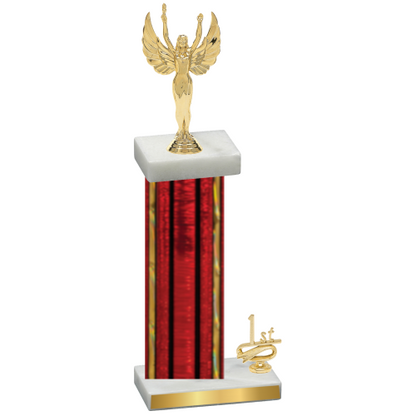 Accented Single Red Glacier First Place Victory Trophy