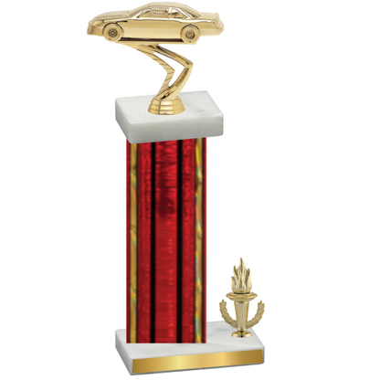 Accented Single Red Glacier Victory Cars Trophy