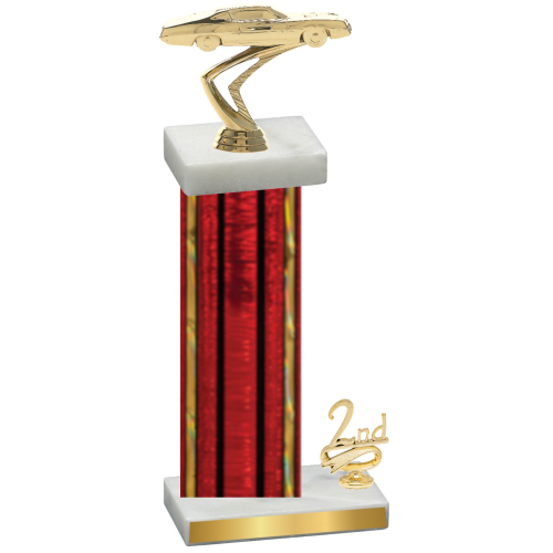 Accented Single Red Glacier Second Place Cars Trophy